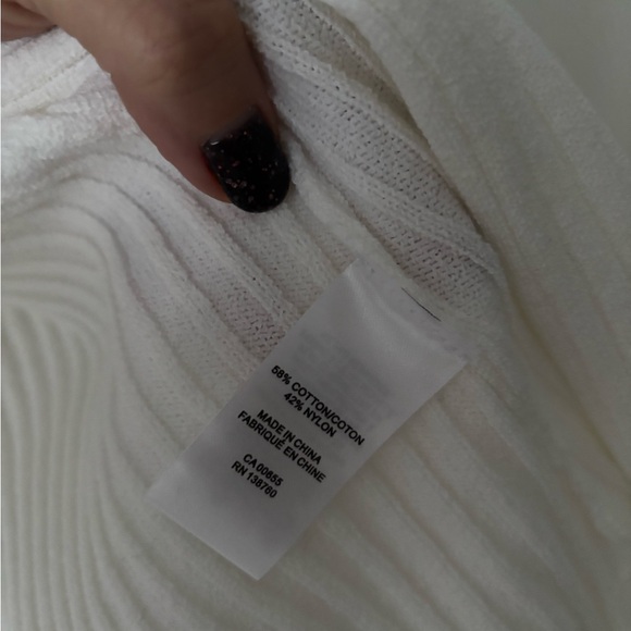 RW&CO. Ivory Ribbed Knit Top - Picture 5 of 5